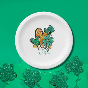 StPatricks Day Party Decor für Table Funny Design Pappteller