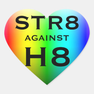 STR8 GEGEN H8 Herz-Aufkleber