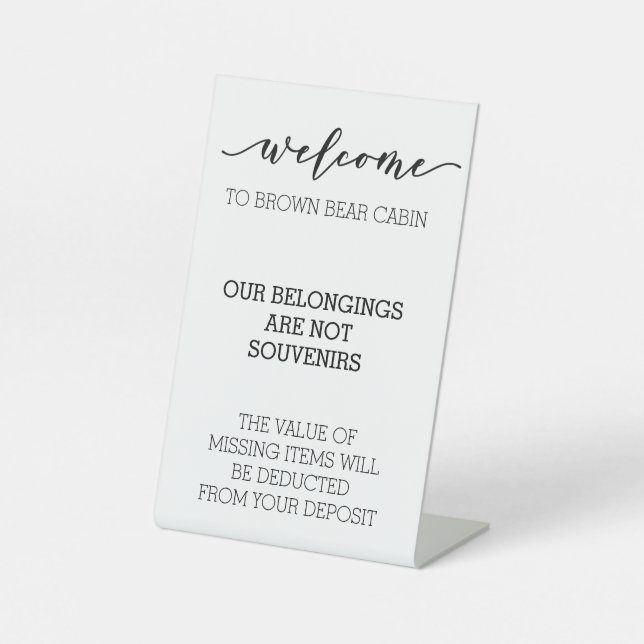 STR Kurzer Urlaub Sockelschild (Vorderseite)