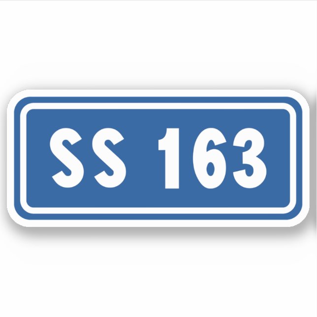 Strada statale 163 Amalfitana italian apls Aufkleber (Vorderseite)