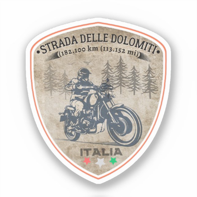 Strada statale 48 delle Dolomiti Aufkleber (Vorderseite)