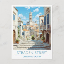 Straden Street Dubrovnik Kroatien Reisen Postkarte