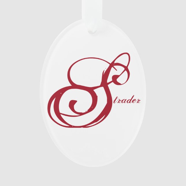 "Strader" Ornament mit Live-Lagh-Liebe auf der Rüc (Vorderseite)