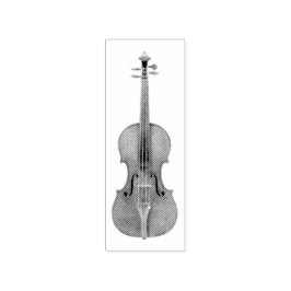 Stradivarius Violin Etched Look Reproduction Gummistempel