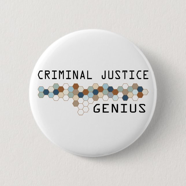 Strafjustiz-Genie Button (Vorderseite)