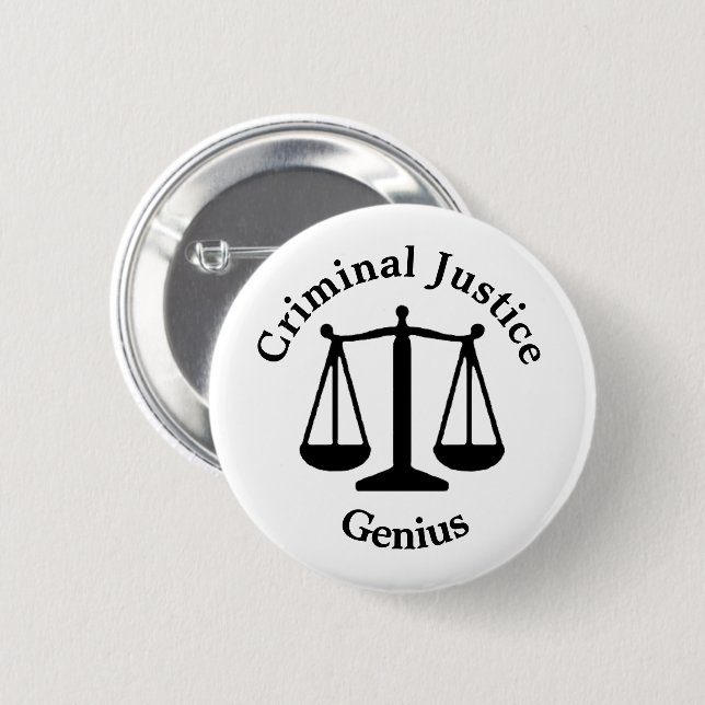 Strafjustiz-Genie Button (Vorne & Hinten)