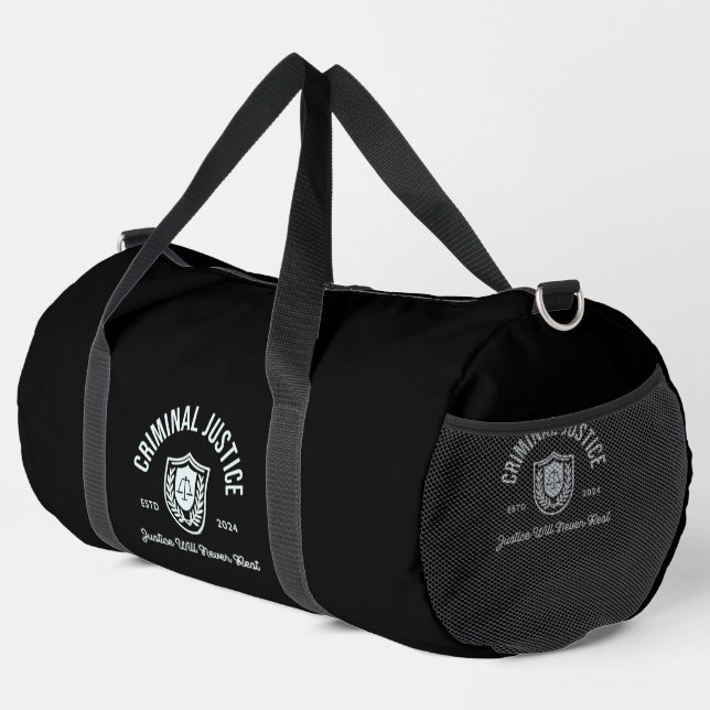 Strafjustiz "Justiz wird nie Erholung haben" 2024 Duffle Bag (Rechte Ecke)