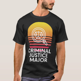 Strafjustiz Major farbenfrohe Sunset Uni Stu T-Shirt
