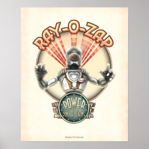 Strahl-O-Zap Retro Roboterplakat (16x20") Poster