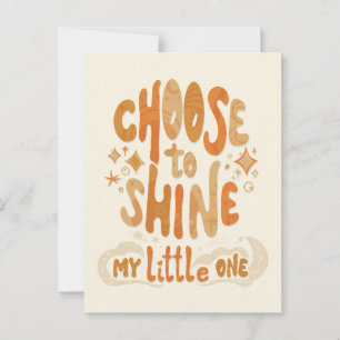 Strahle Positivität aus: Wähle, Inspirierend zu Le Postkarte