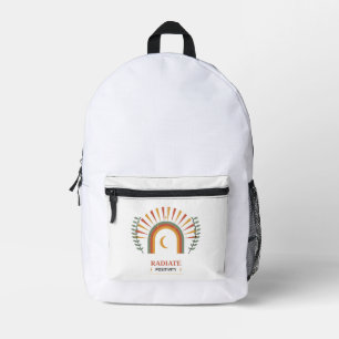 Strahle Positivität Boho Himmels-Sonne Mond Botani Bedruckter Rucksack