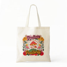 Strahle Positivität Retro 70er Jahre Groovy-Traget