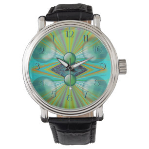 STRAHLEN auf Planeten passen rückwärts auf Armbanduhr