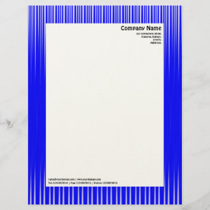 Strahlen - Blau und Weiß (Filz) Briefkopf