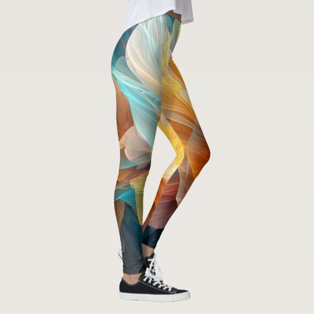 Strahlen der Blütenpracht ätherischer Blütenblätte Leggings (Rechts)