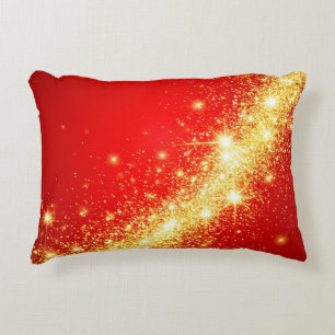 Strahlen Goldener Funkeln Streifen Luxus Abstract Dekokissen