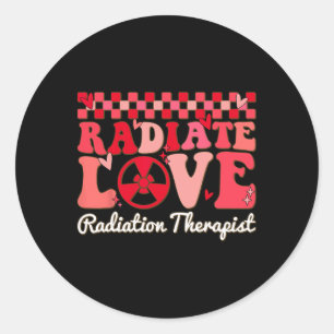 Strahlen Sie Liebe Strahlentherapeut Radiologie Va Runder Aufkleber