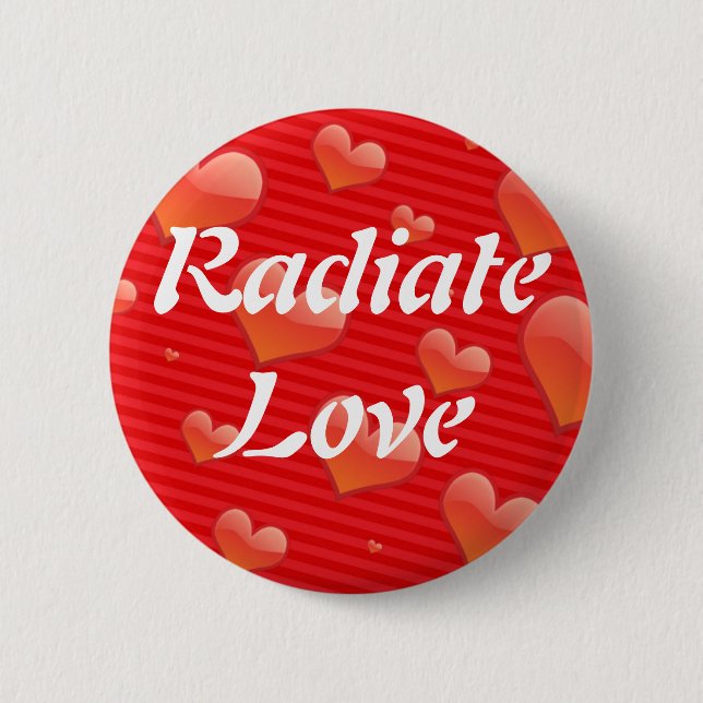 Strahlen Sie Liebeknopf aus Button (Vorderseite)