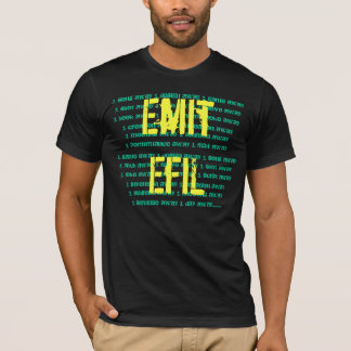 Strahlen Sie T-Shirt-Schwarzes/Gelb/Grün EfiL aus T-Shirt