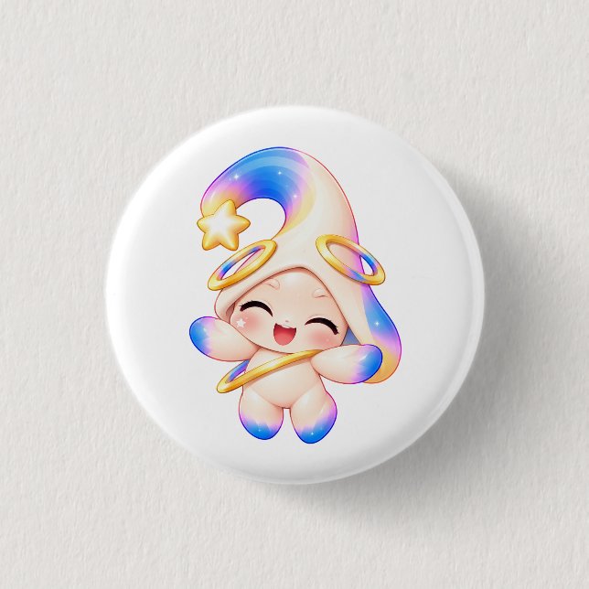 Strahlend Fröhlicher Pastell-Button - Glücklicher  Button (Vorderseite)