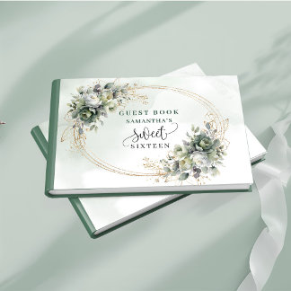 Strahlend Sweet 16 Eukalyptus Grün Gold Botanica Gästebuch