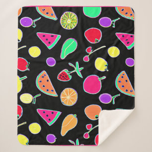 Strahlend Tropisches Neon-Magie Sherpadecke
