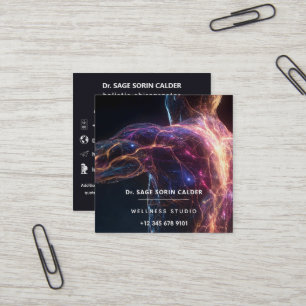 Strahlende Aktuelle Aura Energie Quadratische Visitenkarte