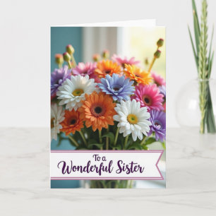 Strahlende Blüten Schwester Karte