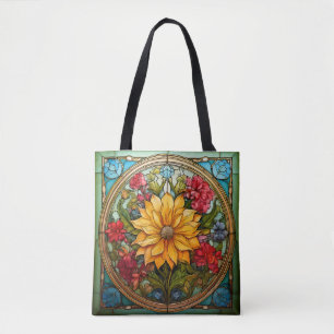 Strahlende Blüten Tasche