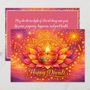 Strahlende Diwali-Freude Einladung