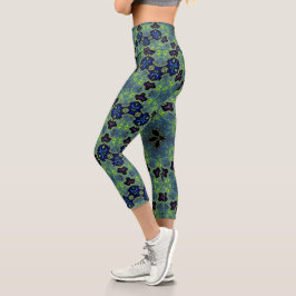 Strahlende Fraktal-Symphonie Capri Leggings