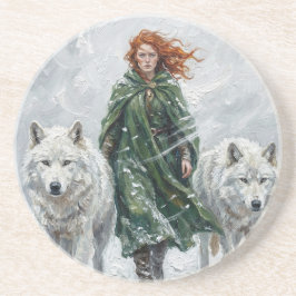 Strahlende Friedenstaubenlaterne Imbolc Schneeglöc Getränkeuntersetzer