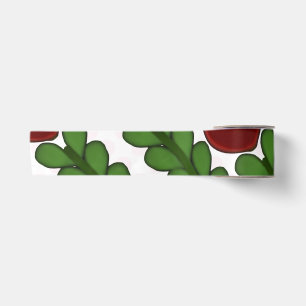Strahlende Herzblumen-Botanik-Verpackungspapier Satinband