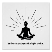 Strahlende Meditationssilhouette
