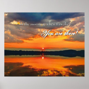 Strahlende Morgengewölk Gebet Poster