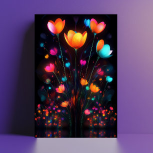 Strahlende Pastell-Regenbogen-Wildblumen  Postkarte