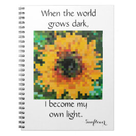 Strahlende Pixel-Sonnenblume Notizblock