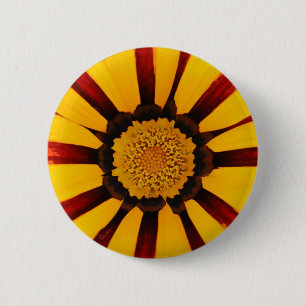 Strahlende Schatzblume Botanisches Foto Button