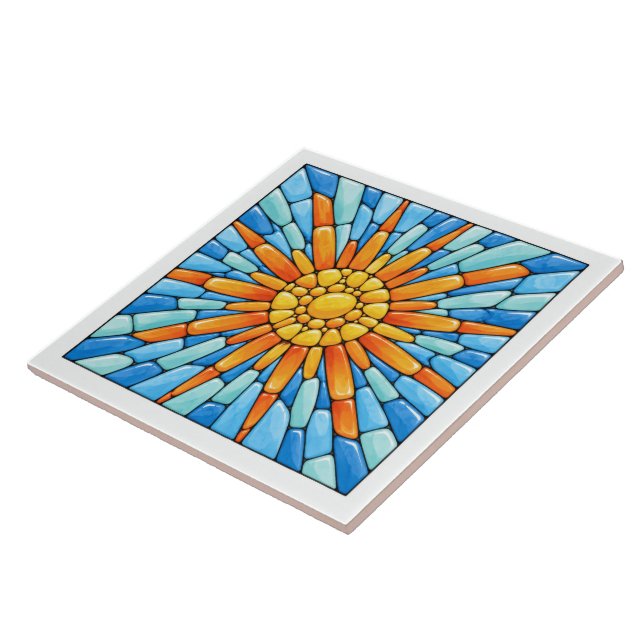 Strahlende Sonne Fliese (Seite)