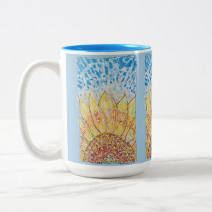 Strahlende Sonnenblüte Zweifarbige Tasse