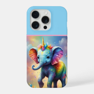 Strahlende Wunder: Das Regenbogen-Baby-Einhorn-Ele iPhone 15 Pro Hülle