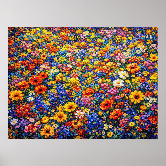 Strahlender Horizont: Die unendliche Wildblumenflu Poster (Vorne)