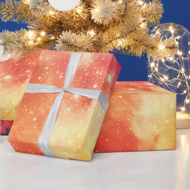 Strahlender Kosmischer Nebel Geschenkpapier (Feiertage)