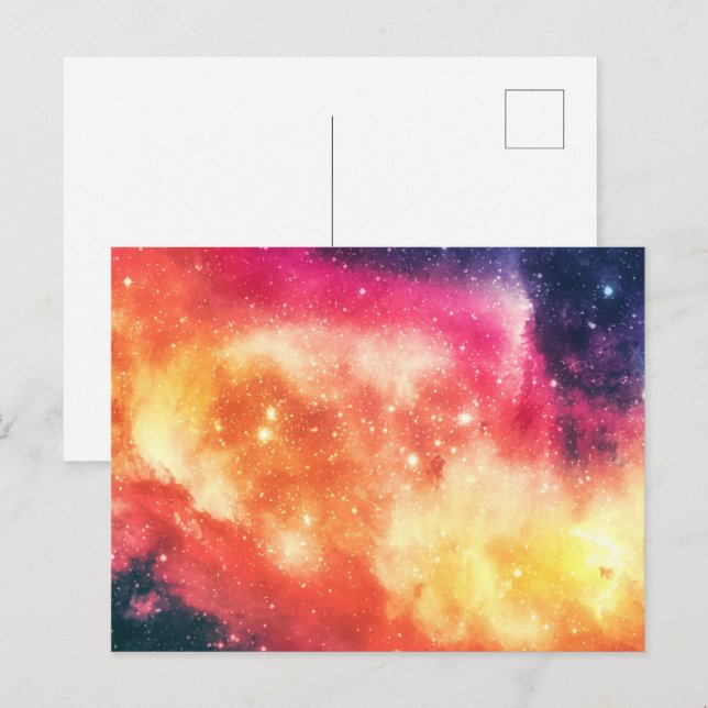 Strahlender Kosmischer Nebel Postkarte (Vorne/Hinten)