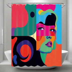 Strahlender Reflektionsduschvorhang Duschvorhang