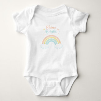 Strahlender Regenbogen-Baby-Body Baby Strampler