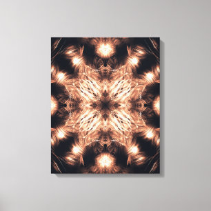 Strahlender Sandstein-Fraktal-Mandala-Kunst Leinwanddruck