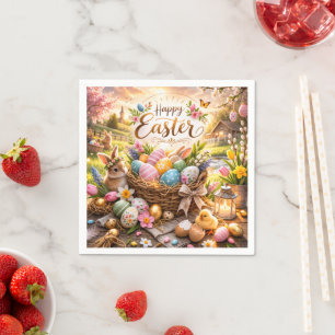 Strahlender Sonnenaufgang Frohe Ostern Serviette