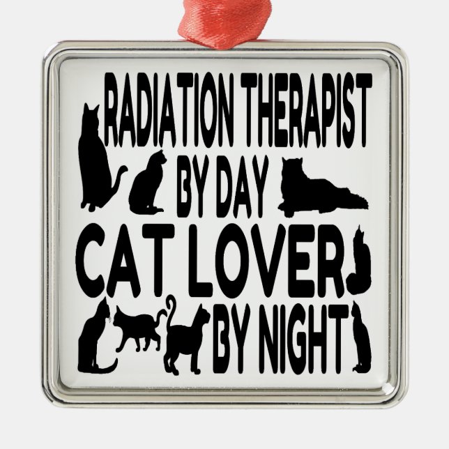 Strahlentherapeut Cat Lover Ornament Aus Metall (Vorne)
