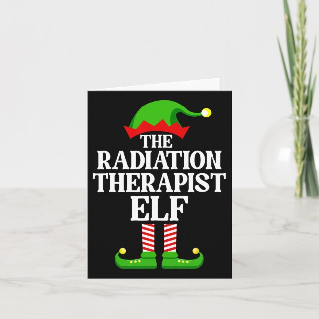 Strahlentherapeut Elf Familie Matching Group Chri Karte (Vorderseite)